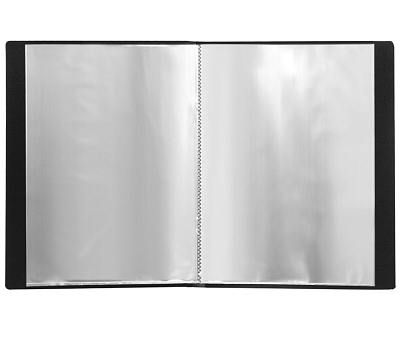 Папка пластиковая для документов "Brauberg", А4, 20 вкладышей, 600мкм, корешок 16мм, серия "Standard - Чёрная"