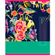Тетрадь общая "BG", 80л, А5, клетка, лак, на скобе, серия "Floral Print"