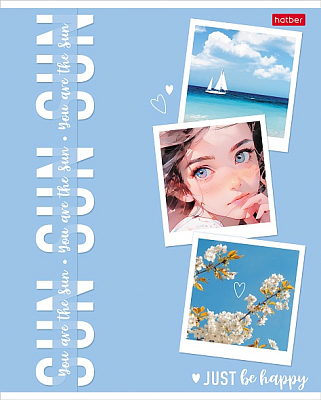 Тетрадь "Hatber", 48л, А5, клетка, ламинация "Soft-Touch", на скобе, серия "Прекрасные мгновения"