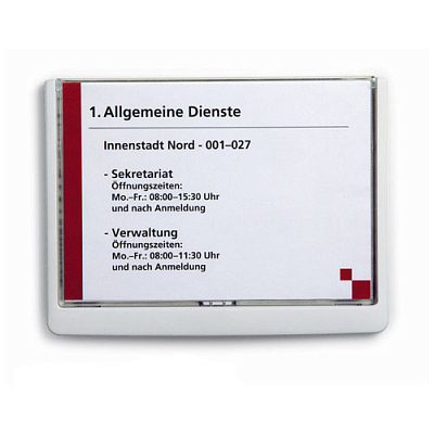 Настенная пластиковая табличка "Durable Click Sign", 149x105,5мм, белая