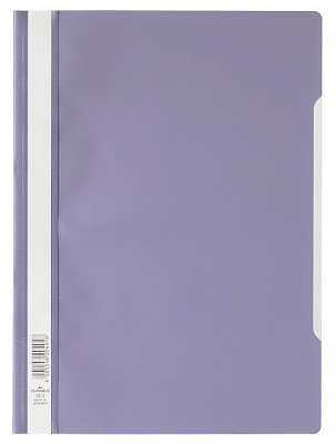 Папка-скоросшиватель пластиковая "Durable", А4, 150/180мкм, прозрачный верхний слой, фиолетовая