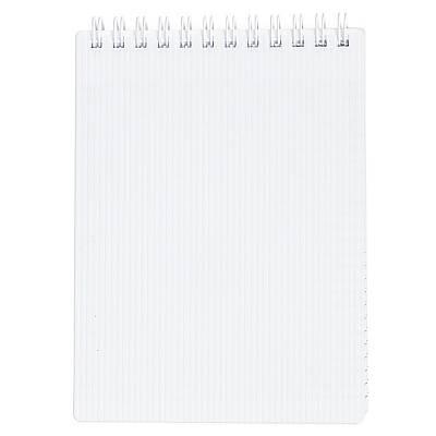 Блокнот "Hatber", 80л, А6, клетка, пластиковая обложка, на гребне, серия "Velvet - Белый"