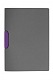 Папка пластиковая "Durable", 30л, А4, боковой фиолетовый клип, серия "Duraswing Color", серая