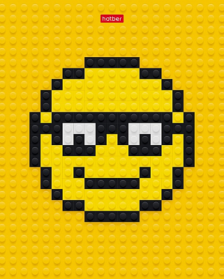 Тетрадь "Hatber", 48л, А5, клетка, на скобе, серия "Lego - Smile"