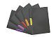 Папка пластиковая "Durable", 30л, А4, боковой розовый клип, серия "Duraswing Color", серая