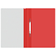 Папка-скоросшиватель пластиковая для документов "OfficeSpace", А4, 160мкм, прозрачный верх, красная