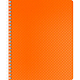 Тетрадь "Hatber", 80л, А5, клетка, пластиковая обложка, на гребне, серия "Diamond Neon - Оранжевая"