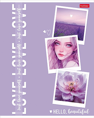 Тетрадь "Hatber", 48л, А5, клетка, ламинация "Soft-Touch", на скобе, серия "Прекрасные мгновения"