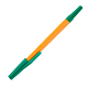 Ручка шариковая "Союз School", 1мм, зелёная, оранжевый корпус
