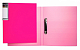 Папка пластиковая "Hatber HD", А4, на 2-х кольцах, 700мкм, корешок 25мм, серия "Diamond Neon - Розовая"