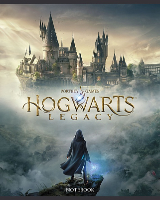Тетрадь "Hatber", 48л, А5, клетка, на скобе, серия "Hogwarts Legacy - Гарри Поттер"