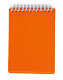 Блокнот "Hatber", 80л, А6, клетка, пластиковая обложка, на гребне, серия "Diamond Neon - Оранжевый"