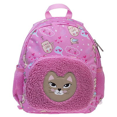 Рюкзак "Hatber", 27х23х11см, полиэстер, 1 отделение, 3 кармана, светоотражающие элементы, серия "Kids - Кошки-мышки"