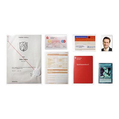 Защитный карман для документов "Durable", А4, 170мкм, полипропилен, сверхпрочный, прозрачный, 10шт/у