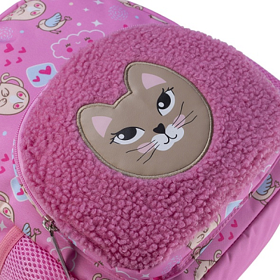 Рюкзак "Hatber", 27х23х11см, полиэстер, 1 отделение, 3 кармана, светоотражающие элементы, серия "Kids - Кошки-мышки"