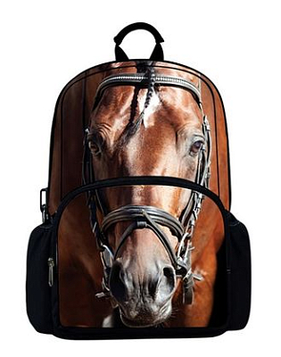 Рюкзак "Hatber HD", 43,5x30x11см, флис, 2 отделения, 2 кармана, серия "Trend Line - Horse"