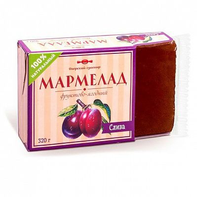 Мармелад «Озерский сувенир» фруктово-ягодный Слива, натуральный, 320г