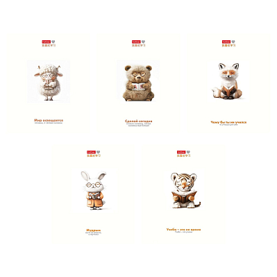 Тетрадь "Hatber", 48л, А5, клетка, ламинация, на скобе, серия "Я люблю учиться"