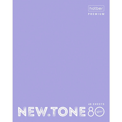 Тетрадь "Hatber Premium", 48л, А5, клетка, ламинация, на скобе, серия "NewTone Pastel - Лаванда"