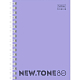 Записная книжка "Hatber Premium", 80л, А6, клетка, обложка пластик, на гребне, серия "NewTone Pastel - Лаванда"