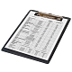 Папка-планшет картонная для документов "Brauberg Number One", А5, 50л, металлический зажим, ПВХ-покрытие, чёрная