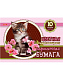 Набор цветной бархатной бумаги "Hatber", 10л, 10цв, А5, самоклеящаяся, в папке, серия "Котёнок в цветах"