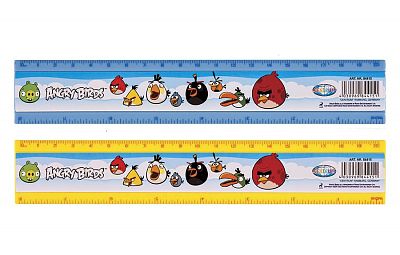 Линейка пластиковая Centrum, серия "Angry Birds", 20см с цветной картинкой в ПВХ-упаковке