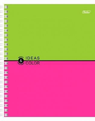 Тетрадь 96л А5ф клетка на гребне NEON серия -Ideas Color-