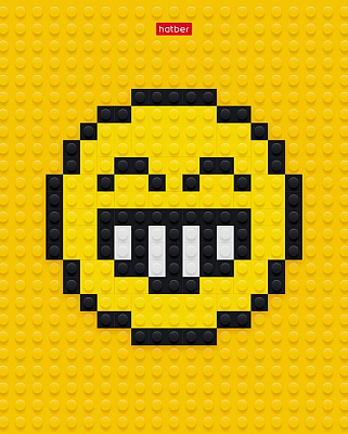 Тетрадь "Hatber", 48л, А5, клетка, на скобе, серия "Lego - Smile"