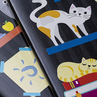 Тетрадь "Hatber", 48л, А5, клетка, лак, на скобе, серия "На книжных полках"