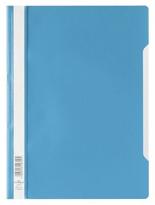 Папка-скоросшиватель пластиковая "Durable", А4, 150/180мкм, прозрачный верхний слой, голубая
