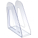 Лоток пластиковый вертикальный для документов А4 "Стамм Фаворит", 240x235x90мм, тонированный, голубой