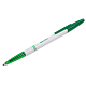 Ручка шариковая "Brauberg Office", 1мм, зелёная, белый корпус