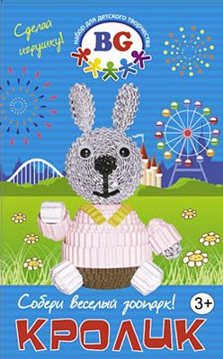 Набор для детского творчества "BG", серия "Весёлый зоопарк - Кролик", в папке
