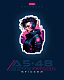 Тетрадь "Hatber", 48л, А5, клетка, лак, на скобе, серия "Cyberpunk Sticker"