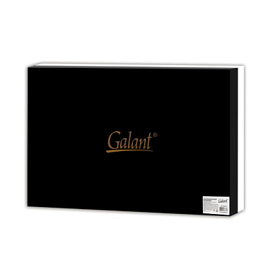 Настольный набор "Galant", 6 предметов, экокожа, глянцевый, коричневый