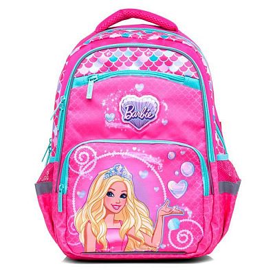 Рюкзак "Hatber", 37x28x17см, полиэстер, 2 отделения, 5 карманов, серия "Soft - Barbie"