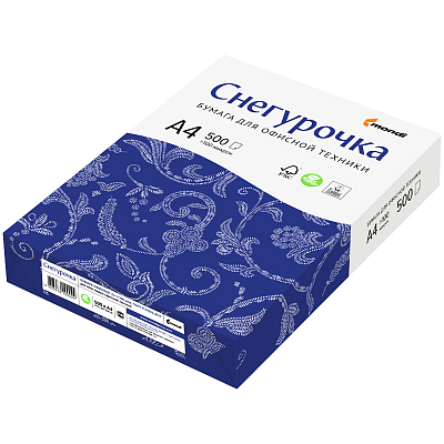 Бумага для печати "Снегурочка", А4, 80гр/м2, белая, класс C, 500л в пачке