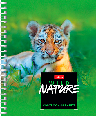 Тетрадь "Hatber", 48л, А5, клетка, на гребне, серия "Wild Nature"
