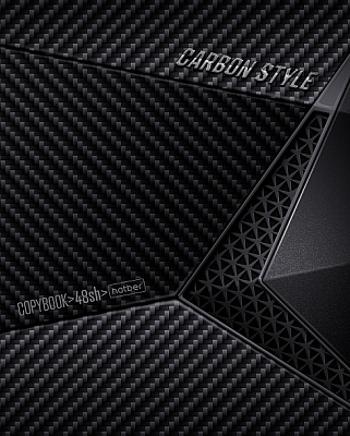 Тетрадь "Hatber", 48л, А5, клетка, лак, на скобе, серия "Carbon Style"