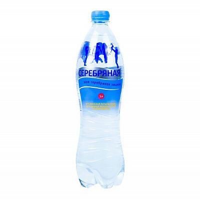Вода питьевая "Серебряная", 1 л, негазированная, пластиковая бутылка