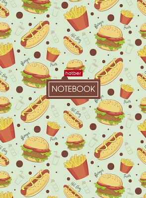 Бизнес-блокнот "Hatber", 160л, А6, клетка, интегральный переплёт, серия "Good Food"