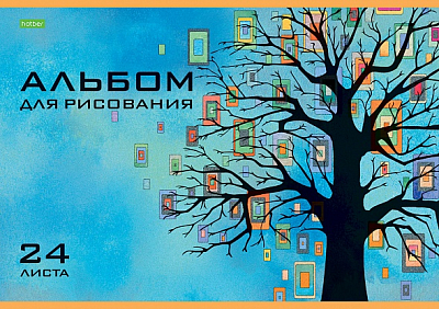 Альбом для рисования "Hatber Eco", 24л, А4, на скобе, серия "Дерево жизни"