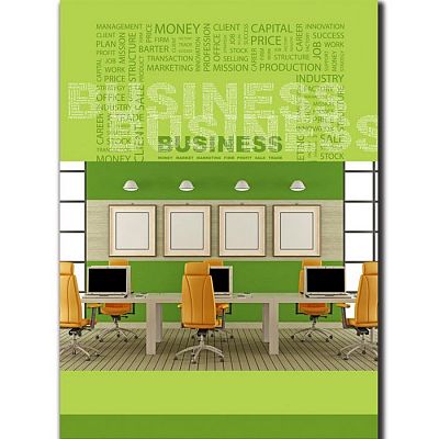 Тетрадь для записи "BG", 80л, А4, клетка, на гребне, серия "Яркий офис №1"