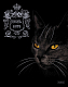 Тетрадь "Hatber", 48л, А5, клетка, 3D лак и фольга, ламинация, на скобе, серия "Royal Cats"