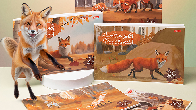 Встречайте новинку: альбомы для рисования «Рыжие лисички» с тактильным тиснением Встречайте новинку: альбомы для рисования «Рыжие лисички» с тактильным тиснением